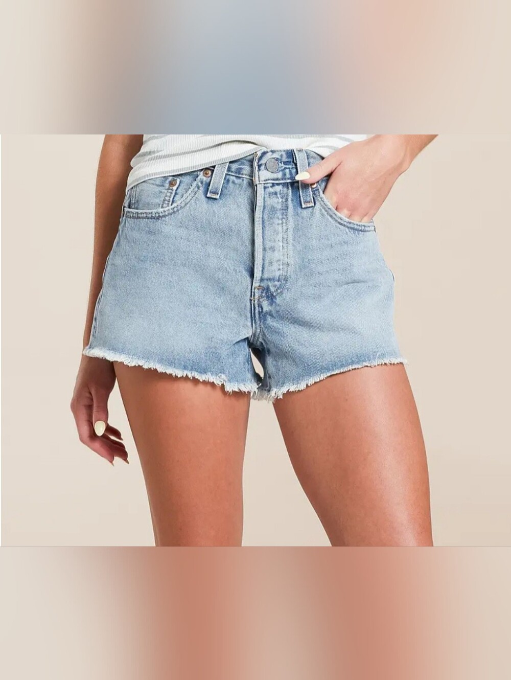 Levi's 501 Original Short in Micro Blue Sz 25